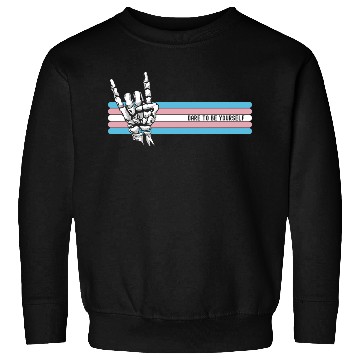 Discover Dare to be Yourself, Rock Skull LGBTQ Ally Sweatshirts