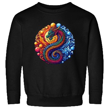 Discover Vibrant Yin Yang Dragon Sweatshirts