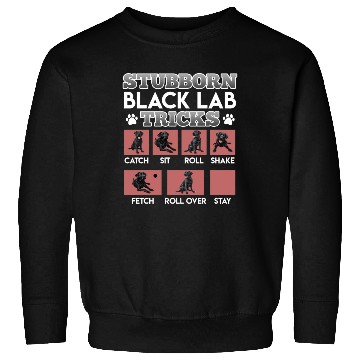 Discover Labrador Owner STUBBORN BLACK LAB TRICKS Sweatshirts