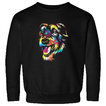 Discover Splash Color Irish Wolfhound Dog Face Sweatshirts
