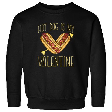 Discover Hot Dog Adult Heart Valentines Day Sweatshirts