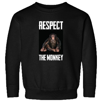 Discover Respect The Monkey Photo Funny Primate Ape Lover Sweatshirts