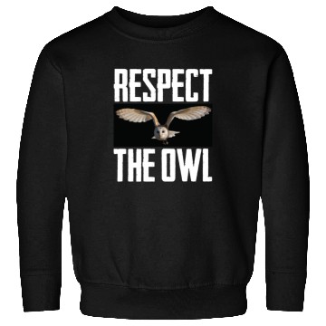 Discover Respect The Owl Photo Cute Nocturnal Bird Lover Sweatshirts