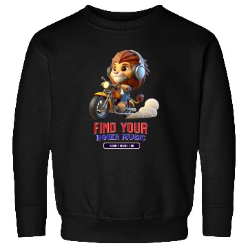 Discover lion driving a motorcycle Sweatshirts