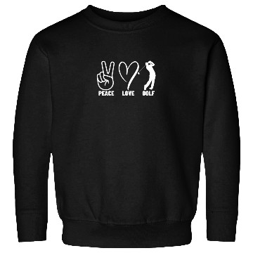 Discover Peace Love Golf Funny Golfing Sweatshirts