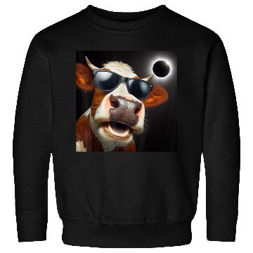 Discover Funny Solar Eclipse Wearing Glasses Sweatshirts
