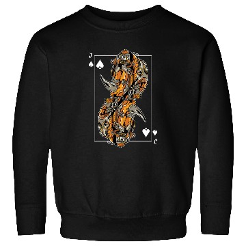 Discover Rhinoceros Steampunk Card Game Jack of Spades Sweatshirts