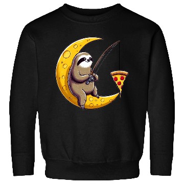 Discover Sloth fisherman moon pizza space Sweatshirts