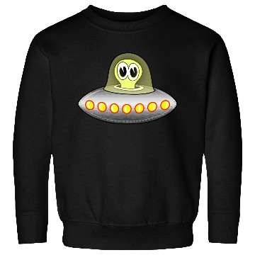 Discover Retro Alien in Space Ship Sweatshirts