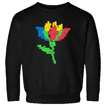 Discover Master Builder Building Blocks Brick Flower Sweatshirts