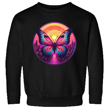Discover Synthwave ButterFly at Sunset Sweatshirts