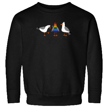 Discover Seagull LGBT Gay Lesbian Rainbow Flagge Sweatshirts