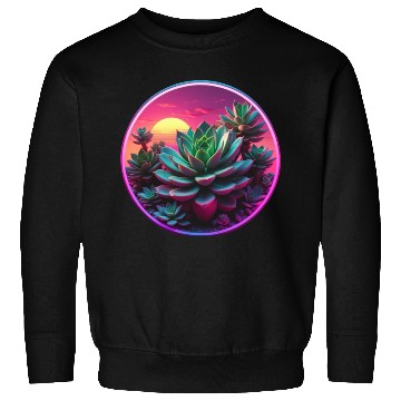 Discover Synthwave Succulent Art Sweatshirts