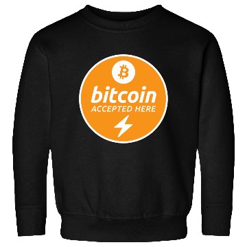 Discover Bitcoin Accepted Here via Lightning Promo Sweatshirts