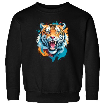 Discover Colorful Tiger Face Sweatshirts