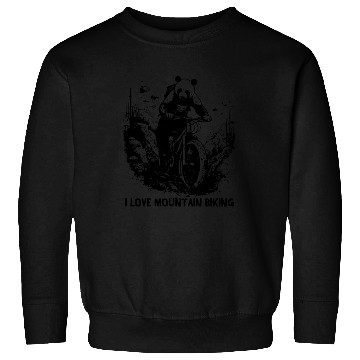 Discover Panda Bear Biker: I Love Mountain Biking Sweatshirts