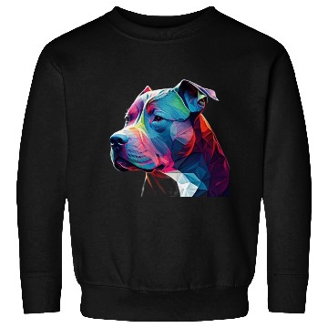 Discover Blue Nose Pitbull Neon Face Origami Sweatshirts