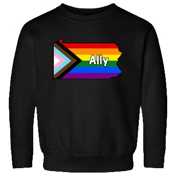 Discover Pennsylvania Pride Ally Progress Flag Sweatshirts