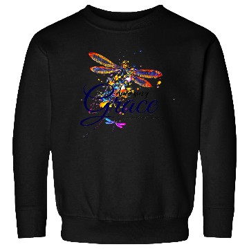 Discover Amazing Grace Dragonfly splatter Sweatshirts
