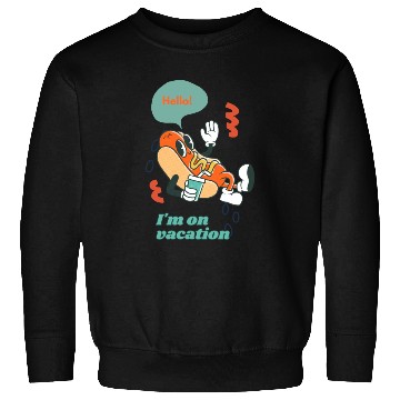 Discover Cute funny joyful Relaxed Vacation Hot Dog Sweatshirts