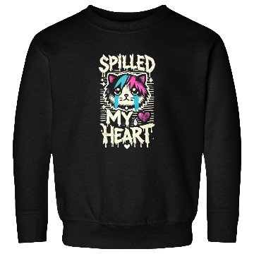 Discover Gothic Emo Cat Design For Cat Lovers And Sweatshirts