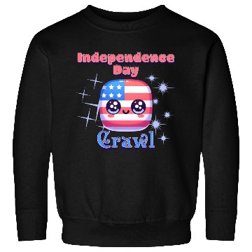 Discover Independence Day Crawl kawaii icon Design Sweatshirts