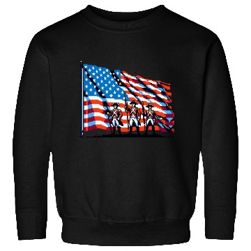 Discover The American Flag Pixel Art Design Sweatshirts