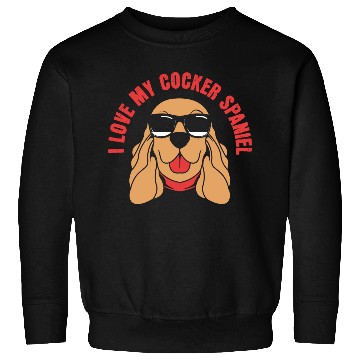 Discover Dog Dad Pet Lover Cocker Spaniel Dog With Glasses Sweatshirts