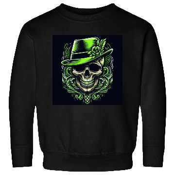 Discover green skeleton in neonic style Sweatshirts