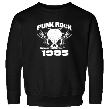 Discover 39th Birthday - Punk Rock Since 1985 Skull Rock Sweatshirts