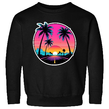 Discover Beach road sunset driving on a lonely road. Sweatshirts