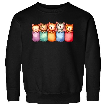 Discover Kittens in colorful pockets Sweatshirts