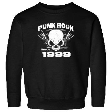 Discover Punk Rock Since 1999 - Skull Rock Hands 25th Sweatshirts