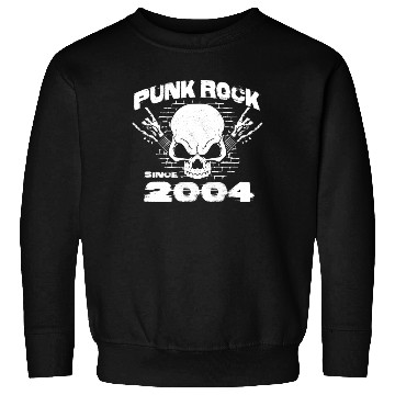 Discover Punk Rock Since 2004 - Skull Rock Hands 20th Sweatshirts