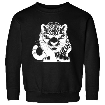 Discover Elegant Wild Leopard On The Hunt Sweatshirts