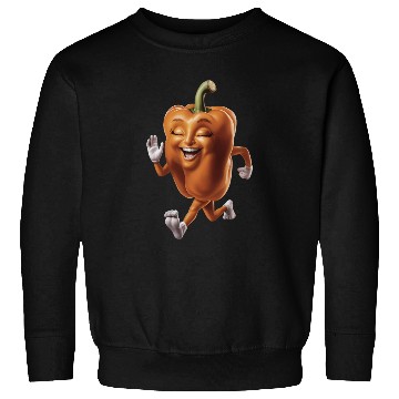 Discover Orange Bell Pepper Running Realistic Sweatshirts