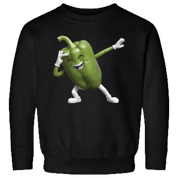 Discover Green Bell Pepper Dabbing Realistic Sweatshirts