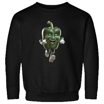 Discover Green Bell Pepper Running Realistic Sweatshirts