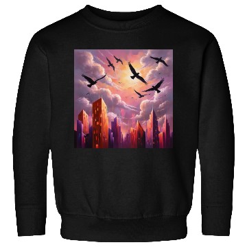 Discover Geometric Twilight City Sweatshirts