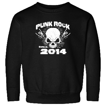 Discover Punk Rock Since 2014 - Skull Rock Hands 10th Sweatshirts
