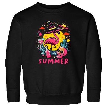 Discover Paradise Tropical Flamingo Summer Sweatshirts