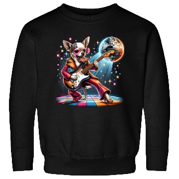 Discover Disco Guitar Chihuahua dog Sweatshirts
