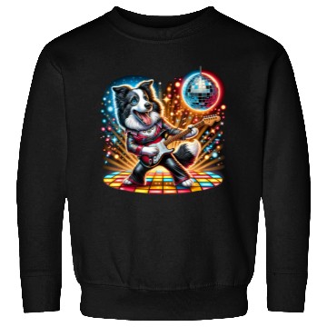 Discover Disco Border Collie dog Sweatshirts