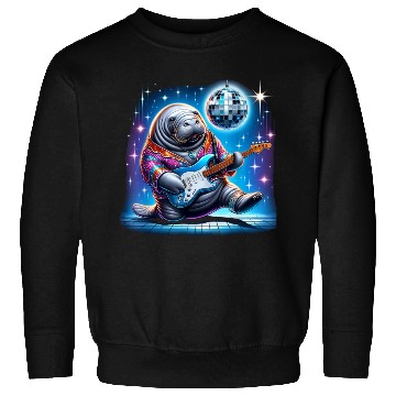Discover Disco Ball Guitar Manatee Sweatshirts
