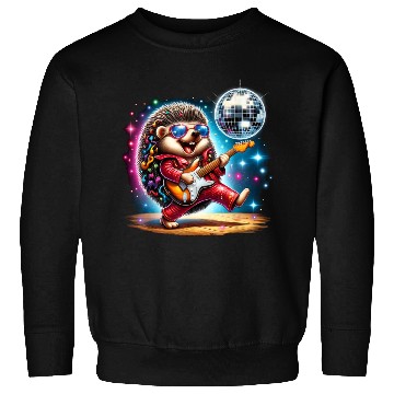 Discover Disco Ball Guitar Hedgehog Sweatshirts