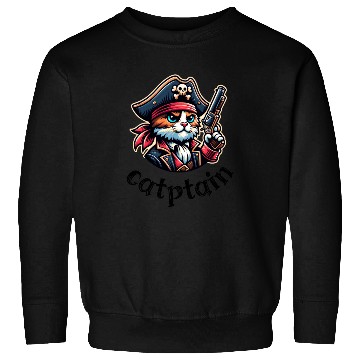Discover Captain Cat Catptain Funny Pet Pirate Animal Sweatshirts