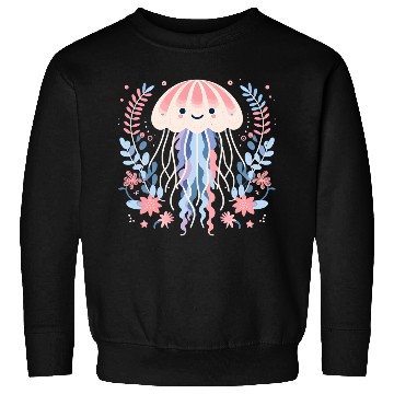 Discover Floral Jellyfish Delight Sweatshirts