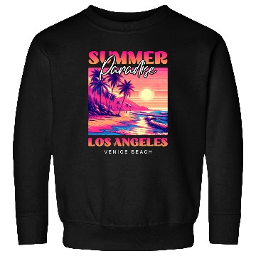 Discover Summer Paradise Los Angeles Venice Beach Sweatshirts
