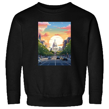 Discover Sunset in US Capitol Washington DC Sweatshirts