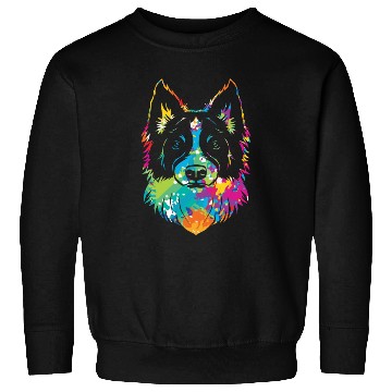 Discover Pop Art Style Dog Face Puppy Border Collie Sweatshirts